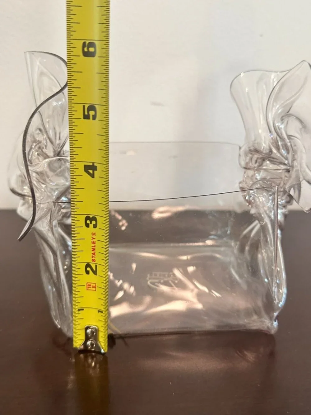1992 VTG Hand Signed Modernist Lucite Handkerchief Napkin Holder by C.T. Design